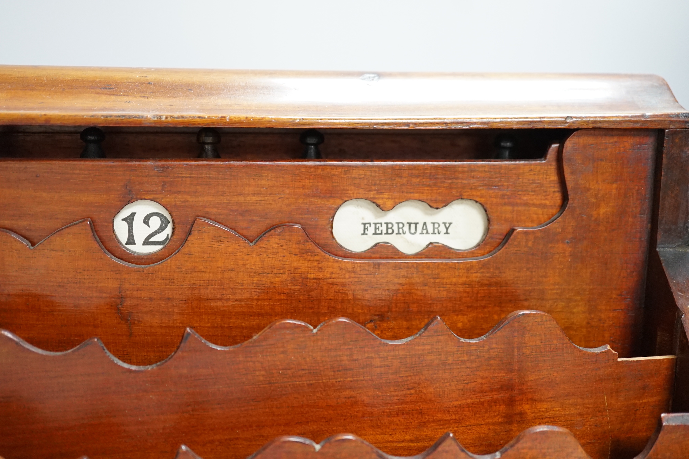 A Victorian mahogany stationery box, 41cm wide